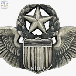 Sterling Wwii Army Air Corps Command Pilot Wings Badge 3 Size Josten #214