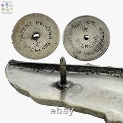 Sterling Wwii Army Air Corps Command Pilot Wings Badge 3 Size Josten #214