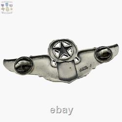 Sterling Wwii Army Air Corps Command Pilot Wings Badge 3 Size Josten #214