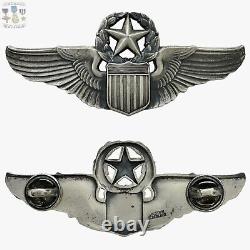 Sterling Wwii Army Air Corps Command Pilot Wings Badge 3 Size Josten #214