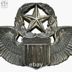 Sterling Wwii Army Air Corps Command Pilot Wings Badge 3 Size Josten #218