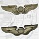 Sterling Wwii Army Air Corps Observer Wings Badge 3-3/16 Size Meyer N. Y. #399