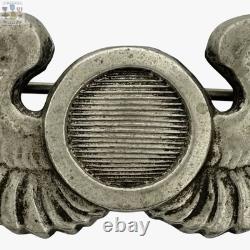 Sterling Wwii Army Air Corps Observer Wings Badge 3-3/16 Size Meyer N. Y. #399