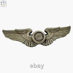 Sterling Wwii Army Air Corps Observer Wings Badge 3-3/16 Size Meyer N. Y. #399