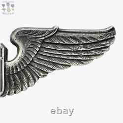 Sterling Wwii Army Air Corps Pilot Wings 3-1/8 Size Fine Feather Detail #330