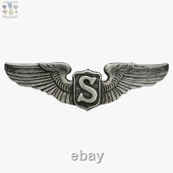 Sterling Wwii Army Air Corps Service Pilot Wings Usaaf 3 Size Ww2 #367