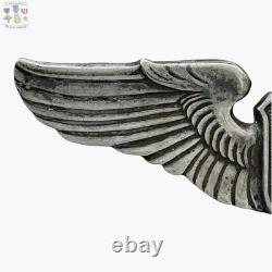 Sterling Wwii Army Air Corps Service Pilot Wings Usaaf 3 Size Ww2 #367