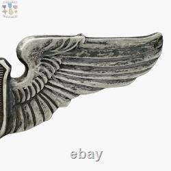 Sterling Wwii Army Air Corps Service Pilot Wings Usaaf 3 Size Ww2 #367