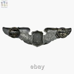 Sterling Wwii Army Air Corps Service Pilot Wings Usaaf 3 Size Ww2 #367