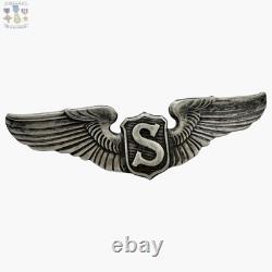 Sterling Wwii Army Air Corps Service Pilot Wings Usaaf 3 Size Ww2 #367