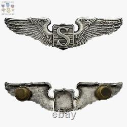 Sterling Wwii Service Pilot Wings Us Army Air Forces 3-1/16 Size #99