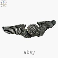 Sterling Wwii U. S. Army Air Corps Observer Wings Badge 3-1/8 Size 18g. Ww2 #138