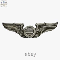 Sterling Wwii U. S. Army Air Corps Observer Wings Badge 3-1/8 Size Ww2 #131