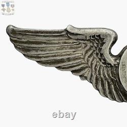 Sterling Wwii U. S. Army Air Corps Observer Wings Badge 3-1/8 Size Ww2 #131