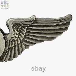 Sterling Wwii U. S. Army Air Corps Observer Wings Badge 3-1/8 Size Ww2 #131