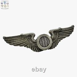 Sterling Wwii U. S. Army Air Corps Observer Wings Badge 3-1/8 Size Ww2 #131