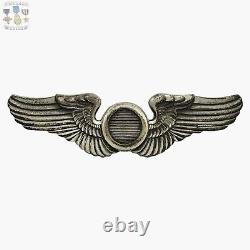 Sterling Wwii U. S. Army Air Corps Observer Wings Badge 3-1/8 Size Ww2 #141