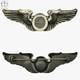Sterling Wwii U. S. Army Air Corps Observer Wings Badge 3-3/16 Size Ww2 #238
