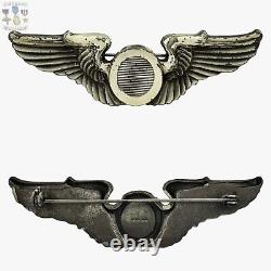 Sterling Wwii U. S. Army Air Corps Observer Wings Badge 3-3/16 Size Ww2 #238