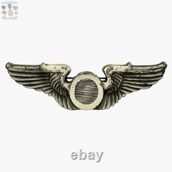 Sterling Wwii U. S. Army Air Corps Observer Wings Badge 3-3/16 Size Ww2 #238