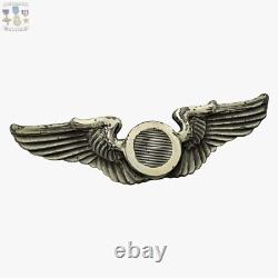 Sterling Wwii U. S. Army Air Corps Observer Wings Badge 3-3/16 Size Ww2 #238