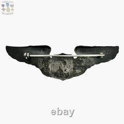 Sterling Wwii U. S. Army Air Corps Pilot Wings Badge 3 Size Bell Pattern #91