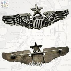 Sterling Wwii U. S. Army Air Corps Senior Pilot Wings 3-1/16 Size Meyer Ny #328
