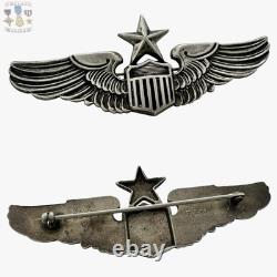 Sterling Wwii U. S. Army Air Corps Senior Pilot Wings 3-1/16 Size Meyer Ny #328