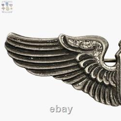 Sterling Wwii U. S. Army Air Corps Senior Pilot Wings Meyer Ny 3-1/16 Size #285