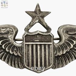 Sterling Wwii U. S. Army Air Corps Senior Pilot Wings Meyer Ny 3-1/16 Size #285