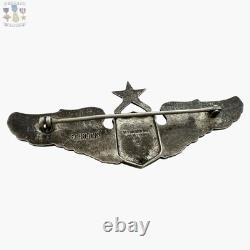 Sterling Wwii U. S. Army Air Corps Senior Pilot Wings Meyer Ny 3-1/16 Size #285