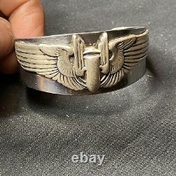 Sterling Wwii Us Army Air Corp Bombadier Wings Bracelet Sweetheart