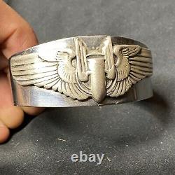 Sterling Wwii Us Army Air Corp Bombadier Wings Bracelet Sweetheart