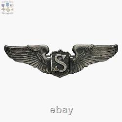 Sterling Wwii Us Army Air Forces Service Pilot Wings Robbins 2-15/16 Size #96