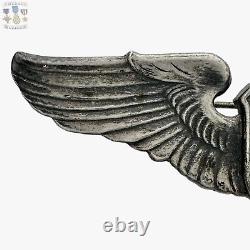 Sterling Wwii Us Army Air Forces Service Pilot Wings Robbins 2-15/16 Size #96