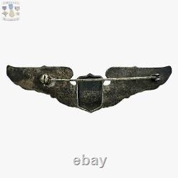 Sterling Wwii Us Army Air Forces Service Pilot Wings Robbins 2-15/16 Size #96