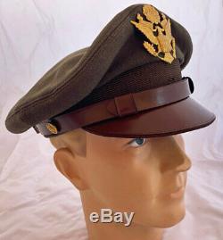 Superb US WW2 Soft Bill 50 Mission US Army Air Forces Pilot Crusher Visor Hat