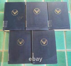 The Army Air Forces in World War II volumes 1 2 3 4 5 1953 ex-library hardcover