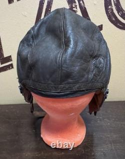 Type A-11, 3189 WWII US Army Air Forces Leather Skull Cap Flight Helmet Selby