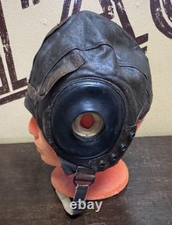 Type A-11, 3189 WWII US Army Air Forces Leather Skull Cap Flight Helmet Selby