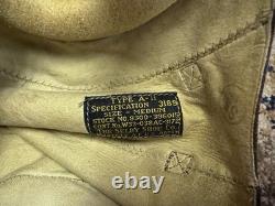 Type A-11, 3189 WWII US Army Air Forces Leather Skull Cap Flight Helmet Selby