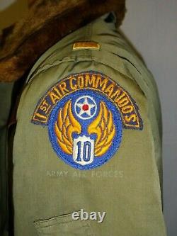 U3B-118 WW 2 US Army 10th Air Force B-15A Flying uniform sz 38 2nd Lt Commandos