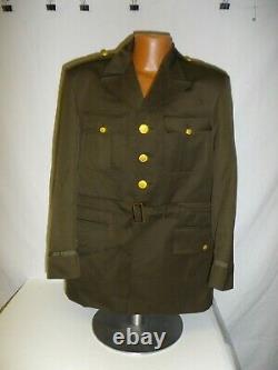 U3B-119 WW 2 US Army & Air Force Officer 4 Pocket OD Service Coat Jacket Size 42