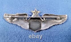 USAAF Army Air Force Senior Pilot Wings Badge Josten Sterling Silver Full Size