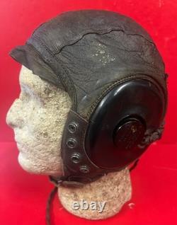 USAAF TYPE A-11 HELMET WithEARPHONE RECEIVERS- LARGE