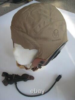 USAAF WW 2 WWII Army AIR Force Pilot Helmet Cap & Access, Unused, Stamped