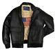 USA Air Force Flight Patriotic Bomber Genuine Sheepskin Men's Leather Jacket A2