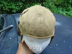 US ARMY AIR Corps WWII A-9 Flight helmet used Air Time