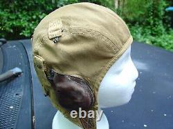 US ARMY AIR Corps WWII A-9 Flight helmet used Air Time