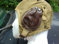 US ARMY AIR Corps WWII A-9 Flight helmet used Air Time